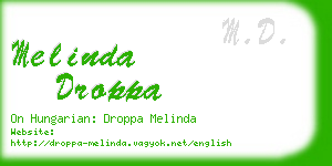 melinda droppa business card